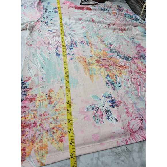 Christopher & Banks Womens Sz XL NWT Multicolor Floral Fairy Soft Relaxed Blouse - Picture 13 of 13